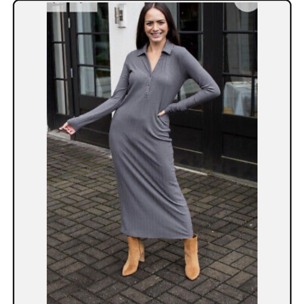Z Supply Rib Henley Maxi Dress